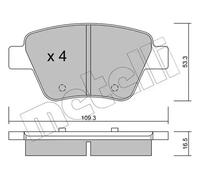 Brake pads 22-0889-0 METELLI for SEAT VW SKODA AUDI