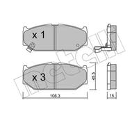 BRAKE PAD SET DISC BRAKE 22-0897-0 FOR SUZUKI M13A 1.3L M16A 1.6L M15A 1.5L