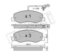 BRAKE PAD SET DISC BRAKE 22-0900-0 FOR RENAULT MASTER/III/Platform/Chassis/Van