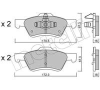 BRAKE PAD SET DISC BRAKE 22-0906-0 FOR MAZDA FORD L3-VE 2.3L 4cyl TRIBUTE 3.0L