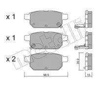 Brake pads 22-0915-0 METELLI for SUZUKI SWIFT III SX4 S-CROSS VITARA BALENO