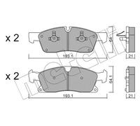 Brake pads 22-0927-4 METELLI for MERCEDES-BENZ M-CLASS GL-CLASS GLE Coupe GLE
