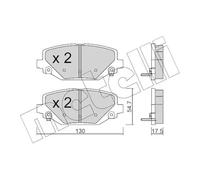 BRAKE PAD SET DISC BRAKE 22-0947-0 FOR VW FIAT LANCIA CHRYSLER TOWN/COUNTRY 4.0L