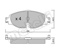Brake pads 22-0950-0 METELLI for SEAT VW AUDI SKODA CUPRA FORD