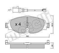 metelligroup 22-0950-0K Brake Pads, Made in Italy, Spare Parts for Cars