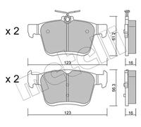 Brake pads 22-0951-0 METELLI for VW AUDI SEAT SKODA CUPRA