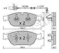Brake pads 22-0953-0K METELLI for AUDI A6 C7 A8 D4 A7 Sportback A6 C7 Avant