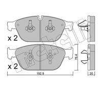 Brake pads 22-0954-0 METELLI for AUDI A8 D4 Q5