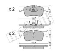 BRAKE PAD SET DISC BRAKE 22-0959-0 FOR BMW 1/F20/E87 B37D15A B38B15A 1.5L 3cyl