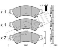 BRAKE PAD SET DISC BRAKE 22-0971-0 FOR FORD SAFA/ENSA/SA2W/SA2S 3.2L 5cyl RANGER