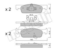 METELLI 22-0975-2 Brake pad set