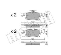 Brake pads 22-0986-1 METELLI for FORD FIESTA VII