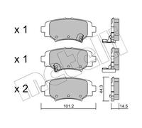 BRAKE PAD SET DISC BRAKE 22-0993-0 FOR MAZDA P5Z3/P5Y4/P5Y5/P5Y1/P5-VPS 1.5L