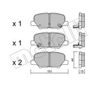 BRAKE PAD SET DISC BRAKE 22-0995-0 FOR MITSUBISHI OUTLANDER/III/SUV/SPORT ASX