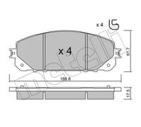 BRAKE PAD SET DISC BRAKE 22-1000-0 FOR JEEP CHEROKEE/SUV/HATCH/MEDIO EBS 2.0L