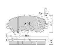 2210100 BRAKE PAD SET, DISC BRAKE METELLI