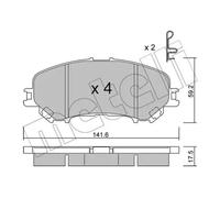 METELLI 22-1010-1 Brake pad set