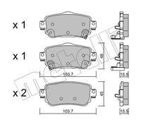 Brake pads 22-1011-0 METELLI for NISSAN RENAULT