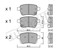 Brake pads 22-1012-0 METELLI for FIAT OPEL
