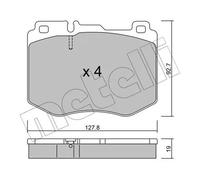 BRAKE PAD SET DISC BRAKE 22-1019-0 FOR MERCEDES-BENZ E-CLASS/All-Terrain GLC