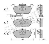 metelligroup 22-1028-0 - Made in Italy - Brake Pads