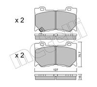 Brake pads 22-1029-0 METELLI for NISSAN INFINITI