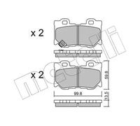 Brake pads 22-1030-0 METELLI for NISSAN INFINITI