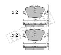 Brake pads 22-1037-0 METELLI for BMW MINI TOYOTA
