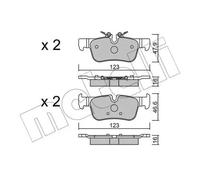Brake pads 22-1038-0 METELLI for BMW MINI