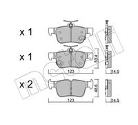 METELLI 22-1040-1 Brake pad set