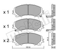 Brake pads 22-1082-0 METELLI for INFINITI NISSAN