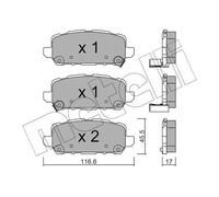 Brake pads 22-1084-0 METELLI for HONDA HR-V