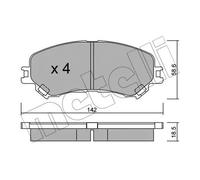 BRAKE PAD SET DISC BRAKE 22-1111-0 FOR RENAULT SCENIC/GRAND/IV TALISMAN/Sport