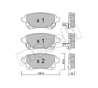 Brake pads 22-1112-1 METELLI for RENAULT ZOE CAPTUR II