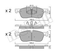 Brake pads 22-1123-0 METELLI for LAND ROVER JAGUAR