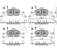 Brake pads 22-1126-0 METELLI for AUDI A4 B9 A4 B9 Avant A4 Allroad B9 A5 Q5