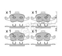 METELLI 22-1127-1 Brake pad set