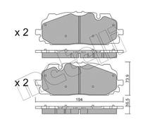 BRAKE PAD SET DISC BRAKE 22-1128-0 FOR VW AUDI A4 Q5/SUV A5/Convertible A6 A7