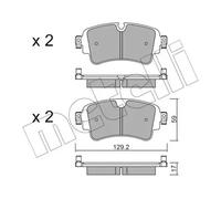 Brake pads 22-1129-0 METELLI for AUDI VW