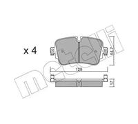 BRAKE PAD SET DISC BRAKE 22-1130-0 FOR VW AUDI A6/Allroad A7/Sportback Q7/SUV