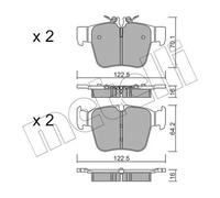 Brake pads 22-1135-0 METELLI for MERCEDES-BENZ C-CLASS T-Model GLC C-CLASS