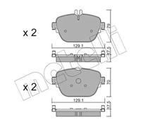Brake pads 22-1138-0 METELLI for MERCEDES-BENZ E-CLASS E-CLASS T-Model GLC CLS