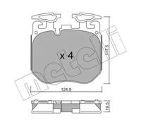 Brake pads 22-1147-0 METELLI for BMW 7 5 5 Touring 6 Gran Turismo X5 8 Coupe X7