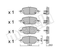 METELLI 22-1154-0 Brake pad set