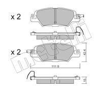 METELLI 22-1158-0 Brake pad set