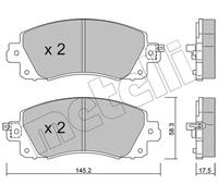 METELLI 22-1161-0 Brake pad set