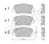 METELLI 22-1165-0 Brake pad set