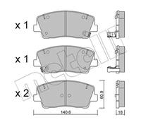 METELLI 22-1169-0 Brake pad set