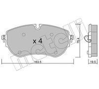 METELLI 22-1172-0 Brake pad set