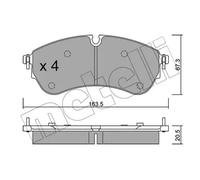 METELLI 22-1173-0 Brake pad set